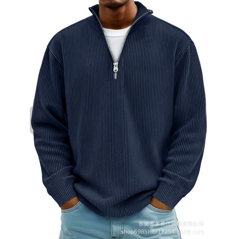 Herren Modischer Sweatpullover mit Reißverschluss Drune