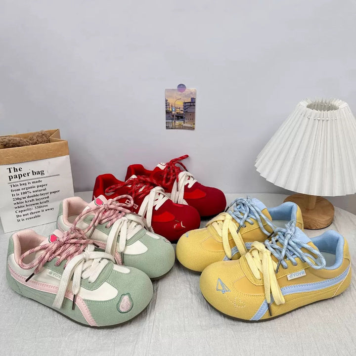 Damen Sportliche Sneakers mit innovativer Schnürung und farbenfrohem Design Drune