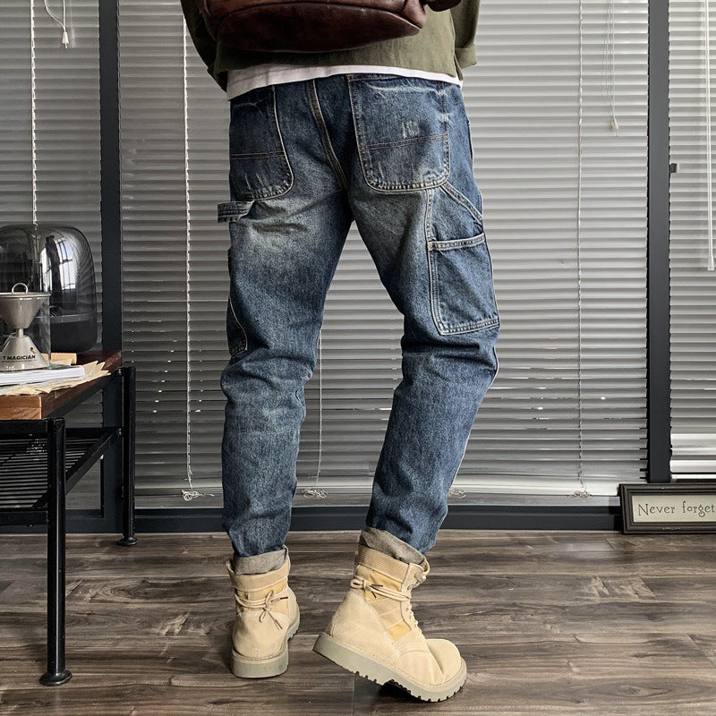 Herren Bequeme Cargo-Jeans Drune