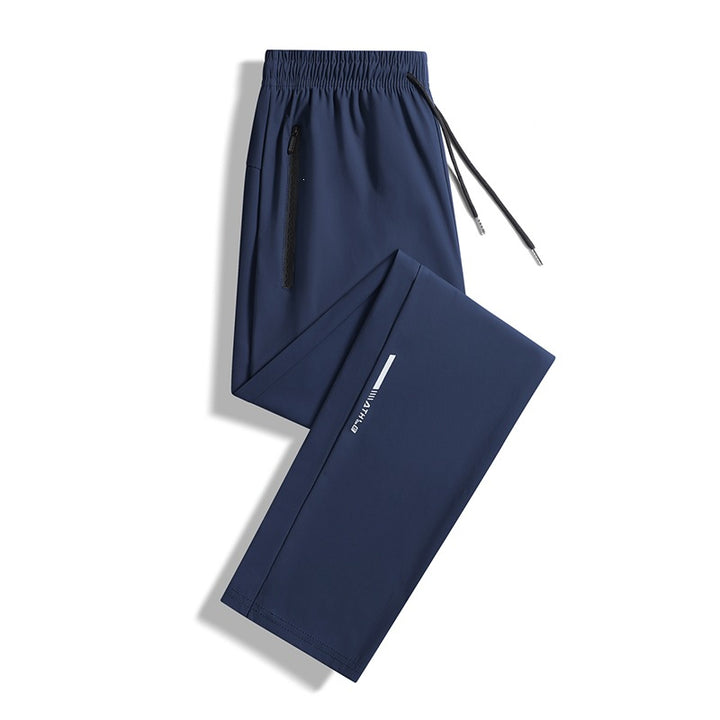 Herren Sportliche Jogginghose mit elastischem Bund und praktischen Reißverschlusstaschen Drune