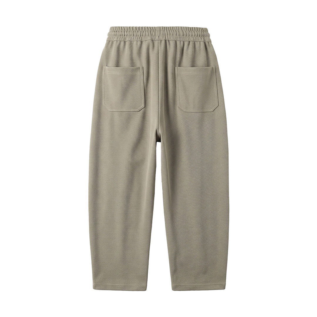 Damen Relaxed-Cropped Jogpant mit Tunnelzug, seitlichen Falten und Eingrifftaschen Drune