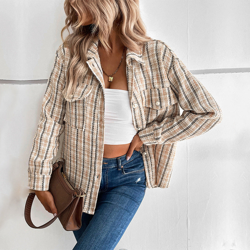 Damen Karo-Hemdjacke Drune