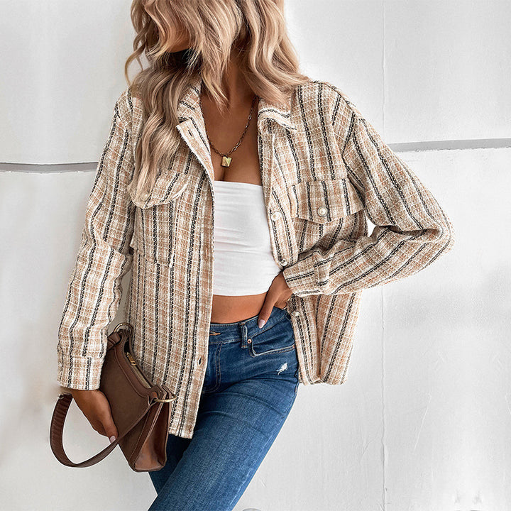 Damen Karo-Hemdjacke Drune