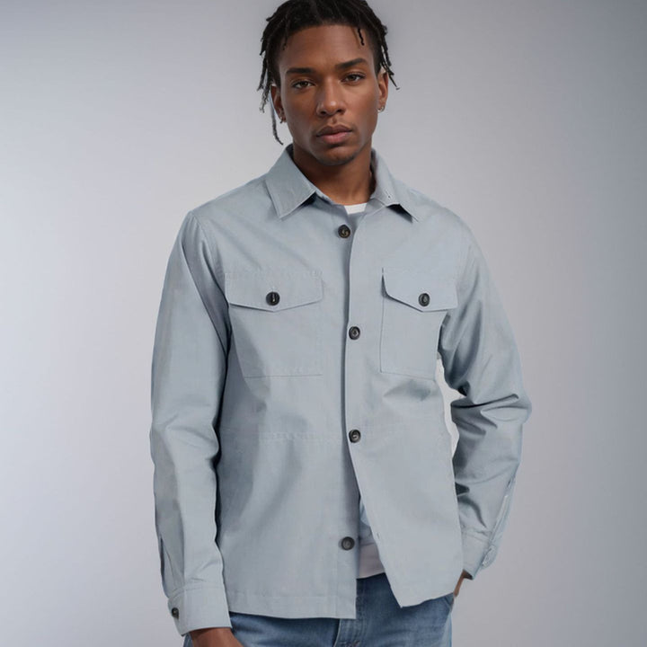 Herren lässige Utility-Jacke mit praktischen Klappentaschen und modernem Schnitt Drune