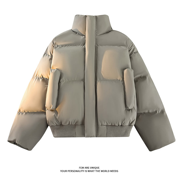Herren Modische Steppjacke mit hohem Kragen und praktischen Taschen Drune