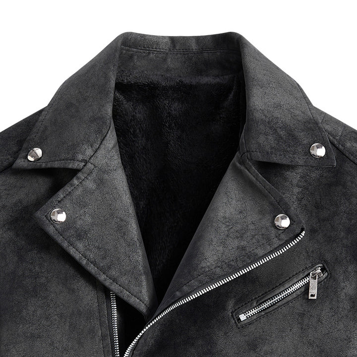 Herren Modische Kunstleder-Blousonjacke Drune