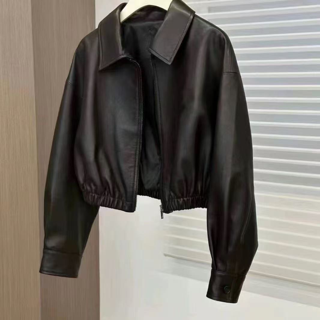 Damen elegante Lederjacke Drune