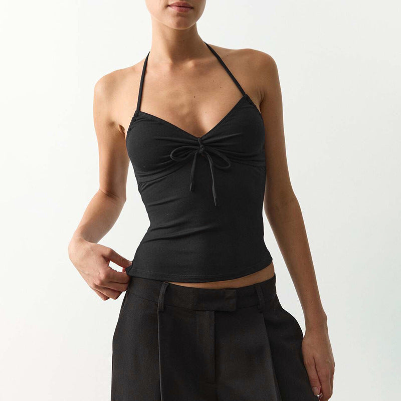 Damen Sportliches Bikinitop mit verstellbaren Trägern und dekorativem Knoten Drune