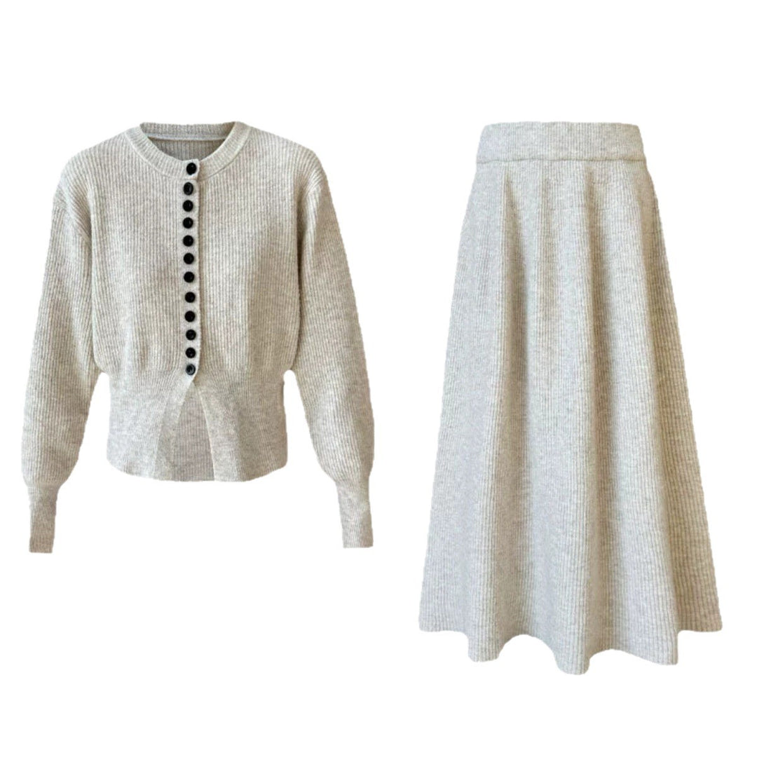 Damen Strickjacke mit Knopfdetails und eleganter Silhouette Drune