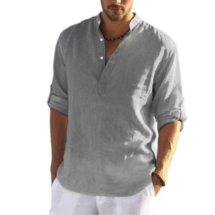 Herren Leichte Leinenhemd Drune