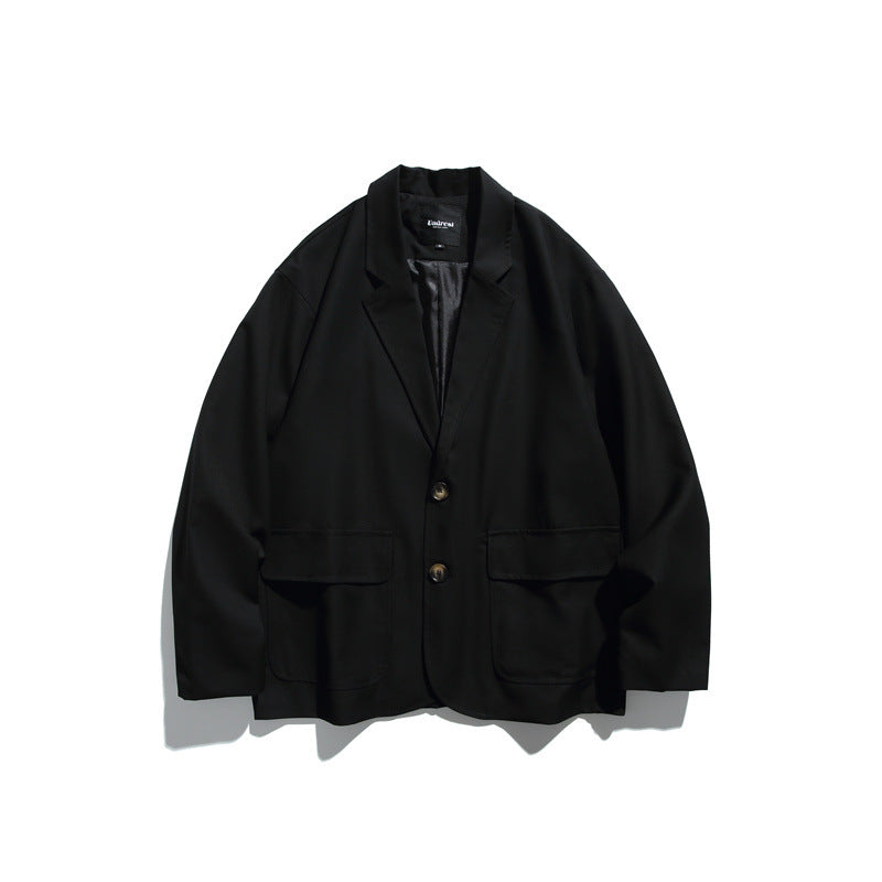 Herren Oversize Sakko aus fallendem Twill mit aufgesetzten Pattentaschen Drune