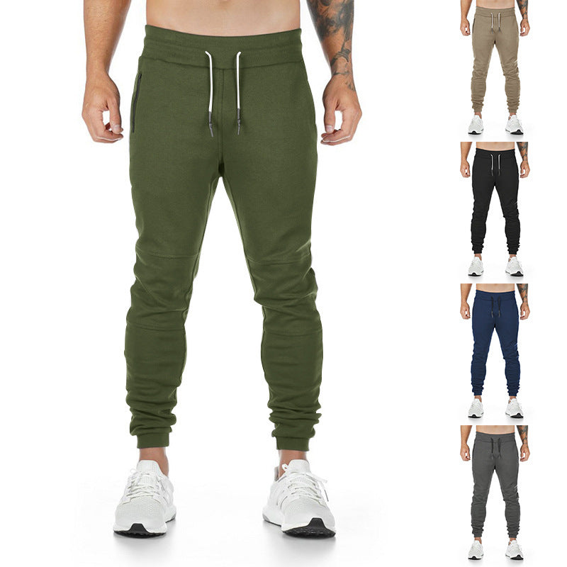 Herren nan schmal geschnittene Sport-Jogginghose mit ergonomischen Knieeinsätzen, Komfortbund und Kordelzug Drune