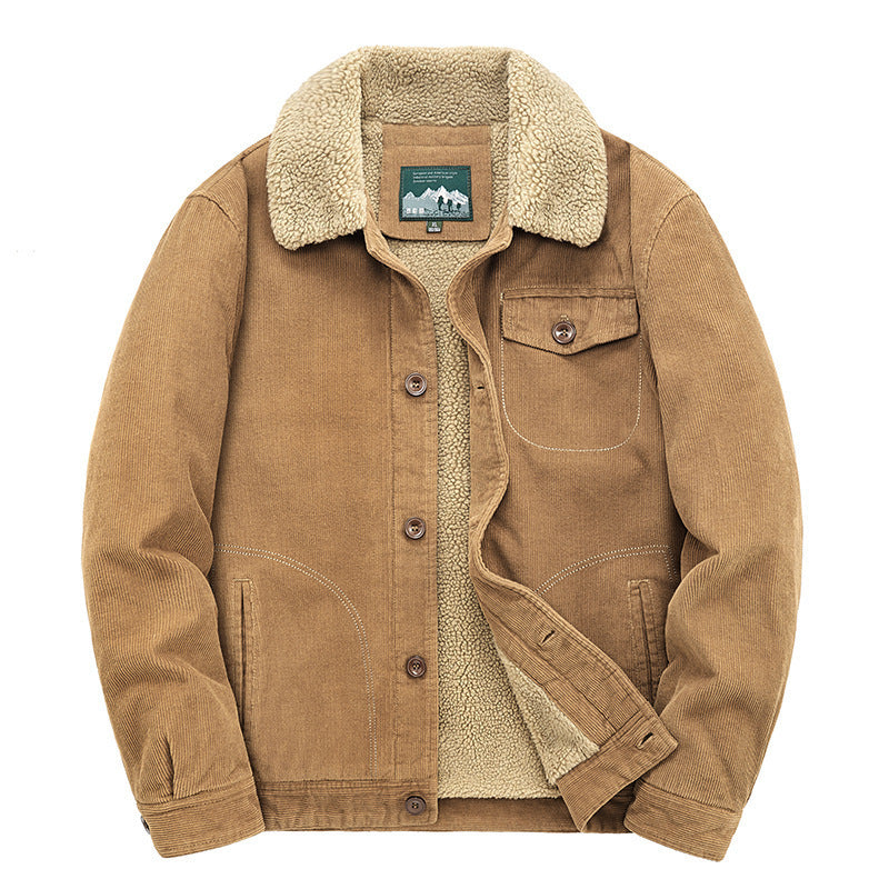 Herren Lässige Cordjacke mit Teddyfutter Drune 1787797411