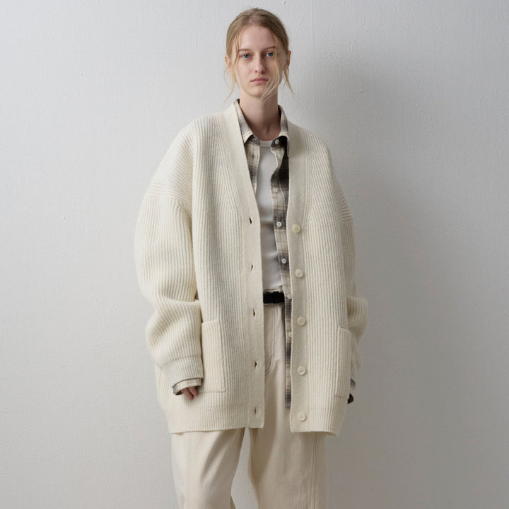 Damen Grobstrickcardigan mit übergroßen Ärmeln Drune