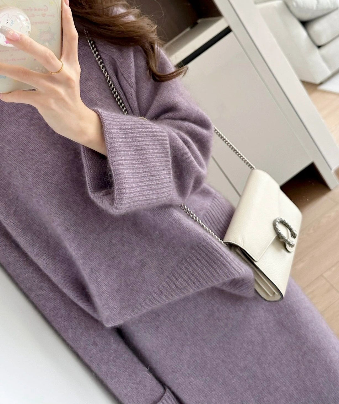 Damen Grobstrickpullover mit lässigem Schnitt und raffiniertem Stehkragen Drune