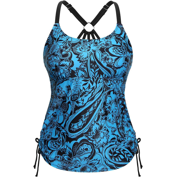Damen Tankini mit floraler Musterung und verstellbaren Trägern Drune
