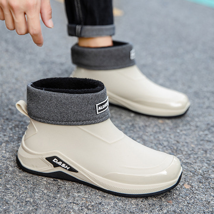 Herren wasserdichte gefütterte Kurzstiefelette mit rutschfester Profilsohle Drune