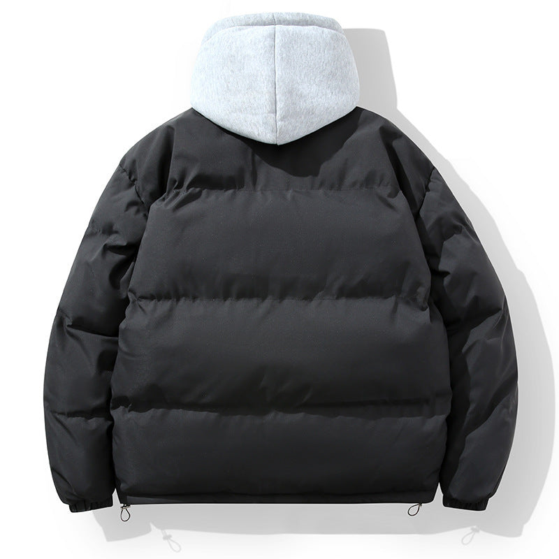 Herren wattierte Steppjacke mit integriertem Hoodie-Innenlayer und winddichter Außenlage Drune