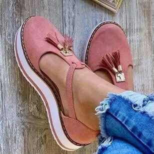Damen Halbschuhe mit modischen Quasten und rutschfester Sohle Drune