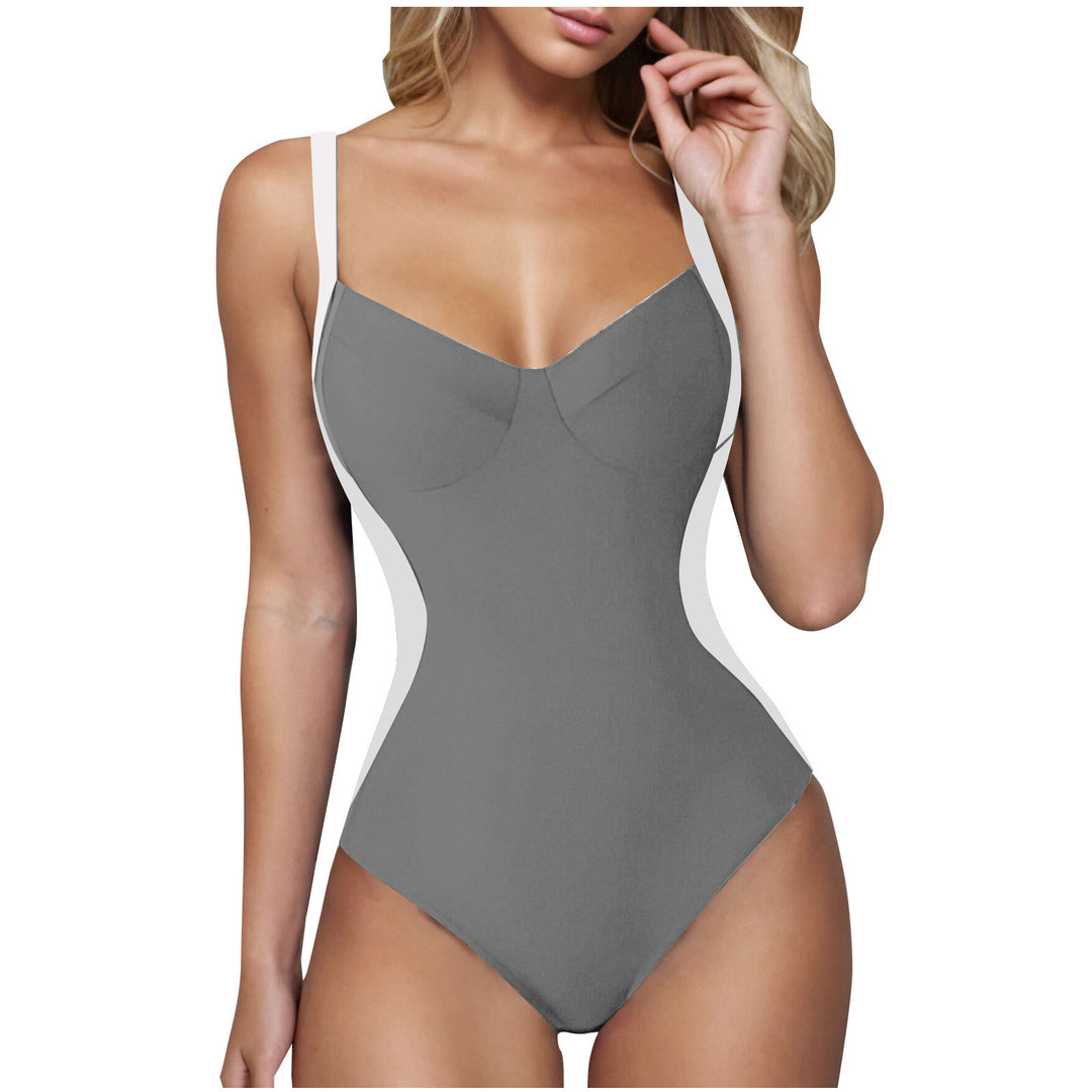 Damen eleganter Badeanzug mit wohltuendem V-Ausschnitt Drune