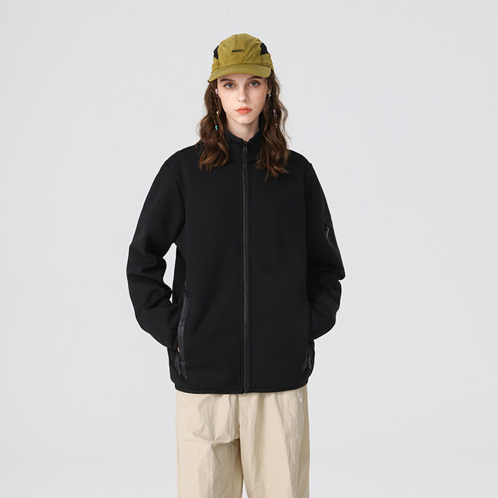 Herren Leichte Softshell-Fleecejacke mit Stehkragen, durchgehendem Reißverschluss und Ärmeltasche Drune
