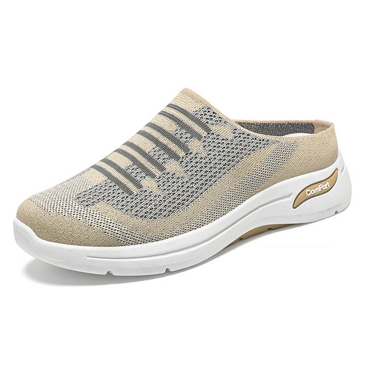 Damen nan gestrickter Slip-On Clog-Sneaker mit atmungsaktivem Sockenschuh und dämpfender Komfortsohle Drune