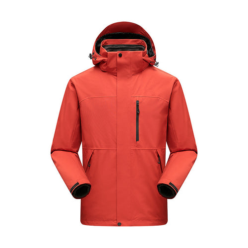 Herren Wasserabweisender Winterparka mit abnehmbarer Kapuze und getapten Nähten Drune