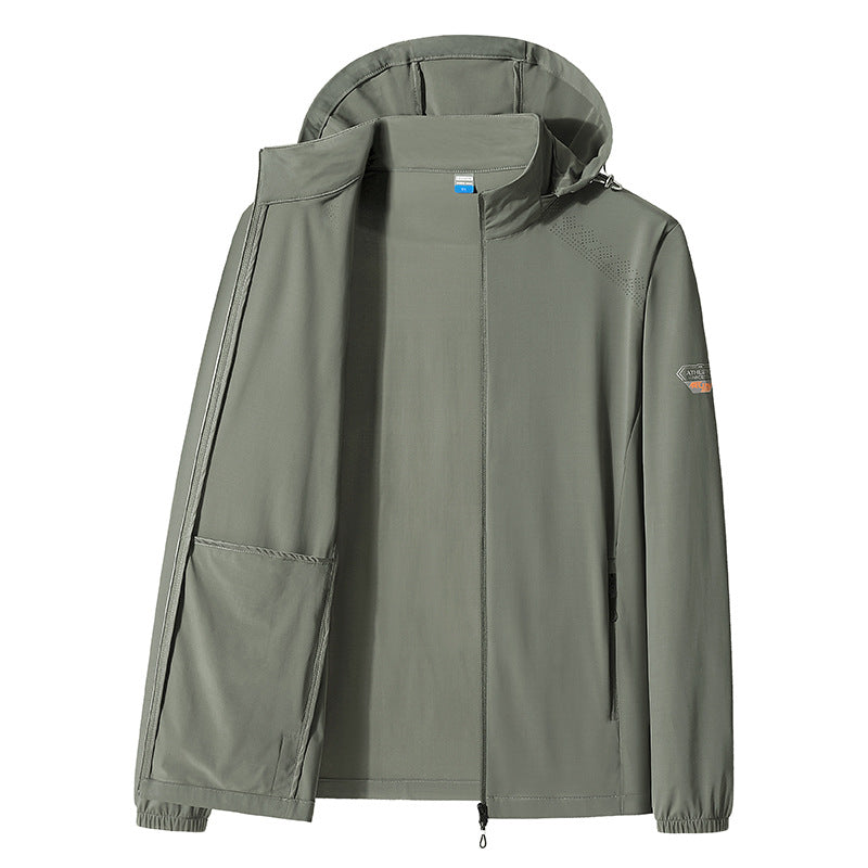 Herren Leichte Funktionsjacke mit Kapuze