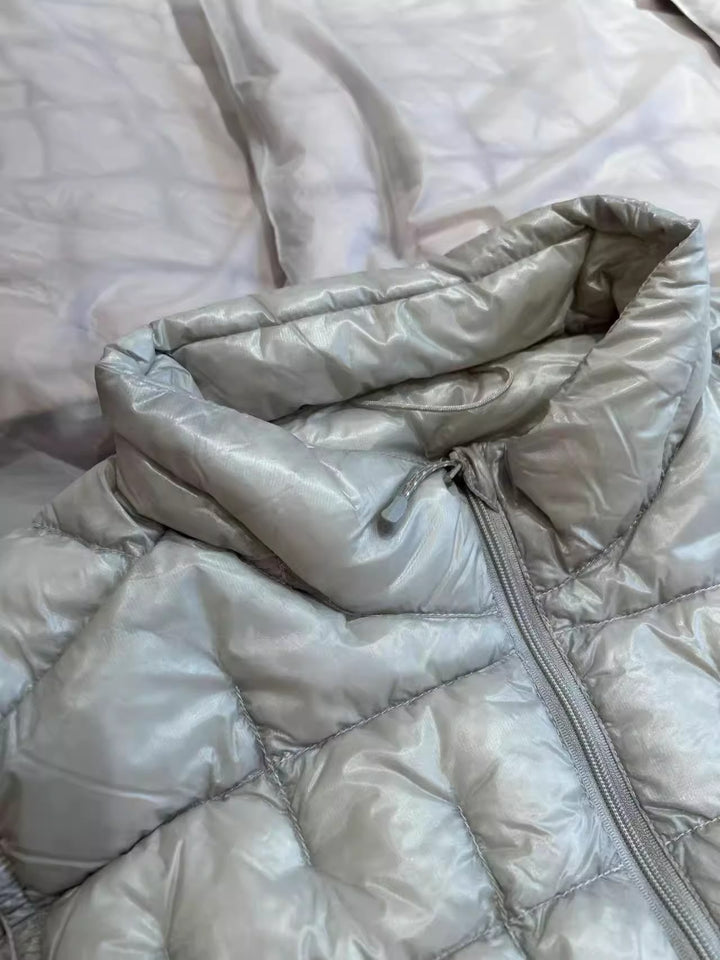 Damen Stilvolle Steppjacke mit hohem Kragen Drune
