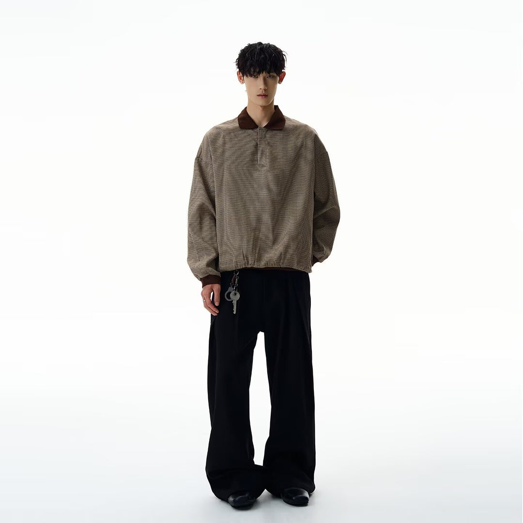 Herren Modischer Pullover mit Kragen Drune