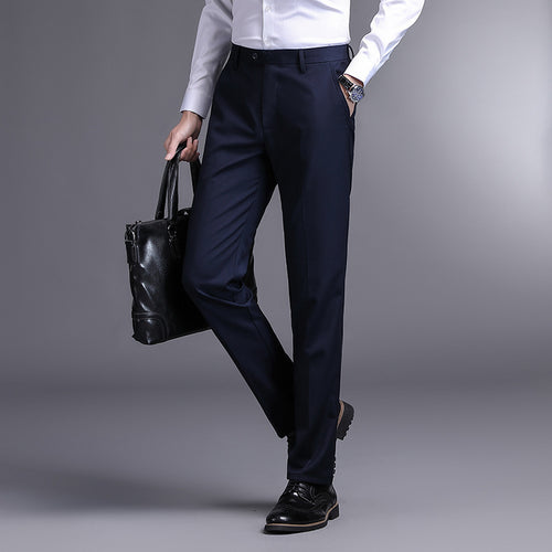 Herren elegante Anzughose mit schmaler Passform und hoher Bequemlichkeit Drune