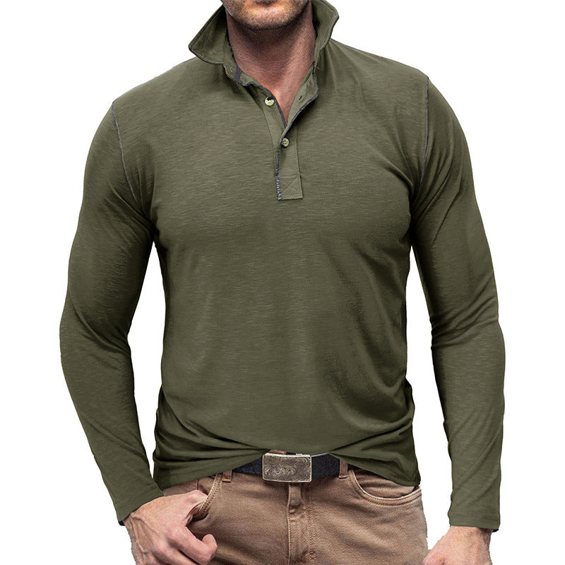 Drune | Pique Pullover Slim Passform Weiches Baumwollgefühl Langärmliger Stylischer Passform