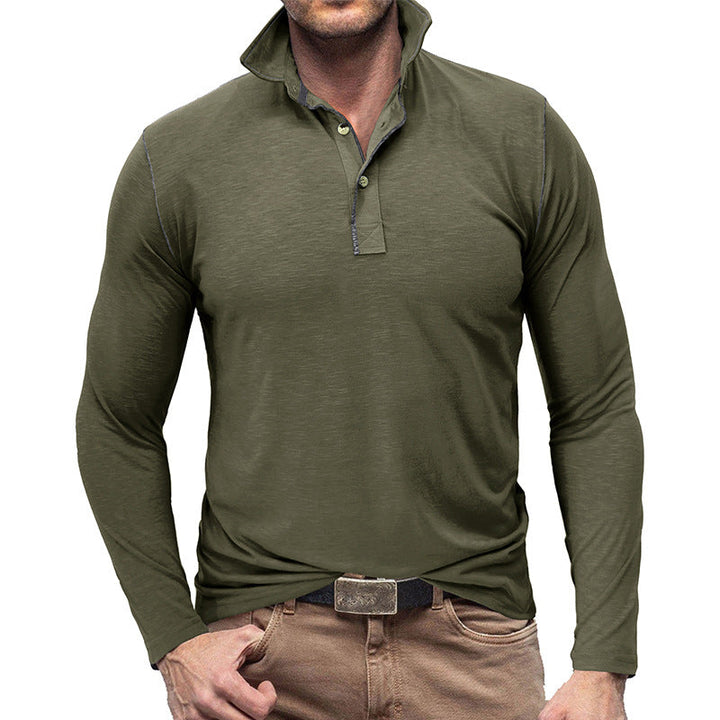 Drune | Pique Pullover Slim Passform Weiches Baumwollgefühl Langärmliger Stylischer Passform