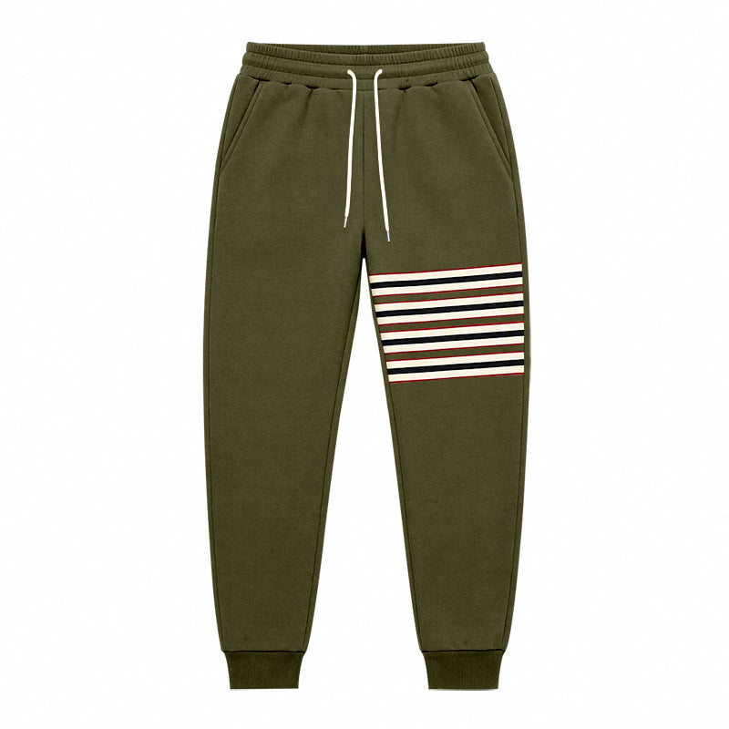 Herren Sportliche Jogginghose mit seitlichem Streifenpanel und Kordelzug Drune