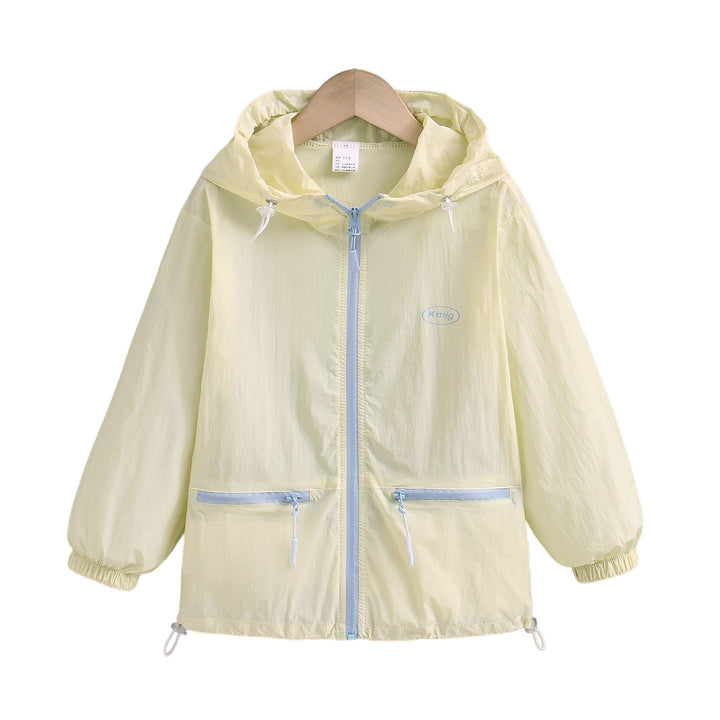 Damen nan ultraleichte Kapuzen-Windjacke mit Reißverschlusstaschen Drune