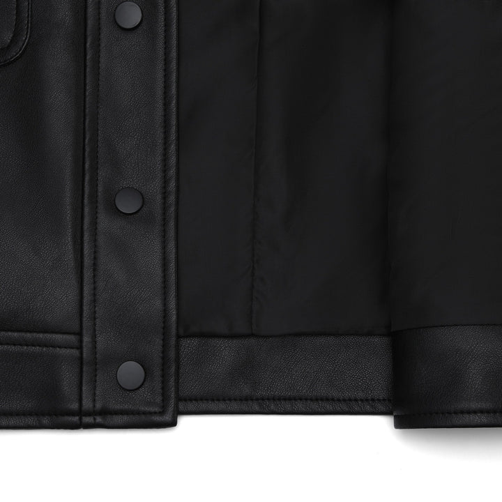 Damen Stilvolle Kunstlederjacke Drune