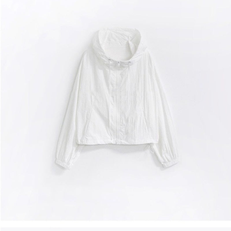 Damen cropped Sportjacke mit verstellbarem Kordelzug Drune
