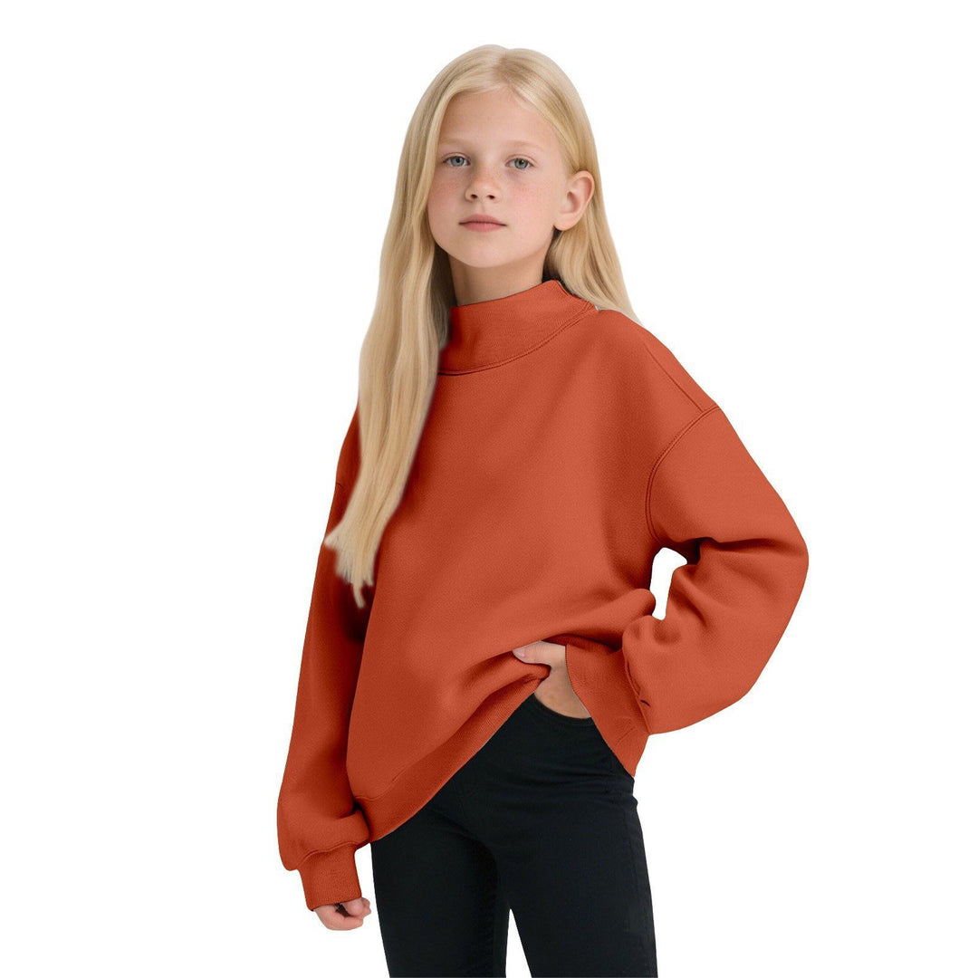 Damen Lässiges Funnel-Neck Sweatshirt im Oversize‑Schnitt mit überschnittener Schulter Drune
