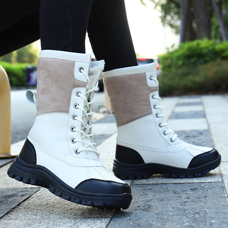 Damen Gefütterte Winterstiefel mit rutschfester Sohle Drune