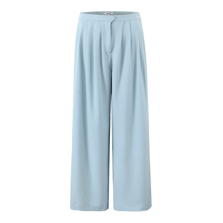 Damen Weite, elegante Hose mit Bundfalten Drune