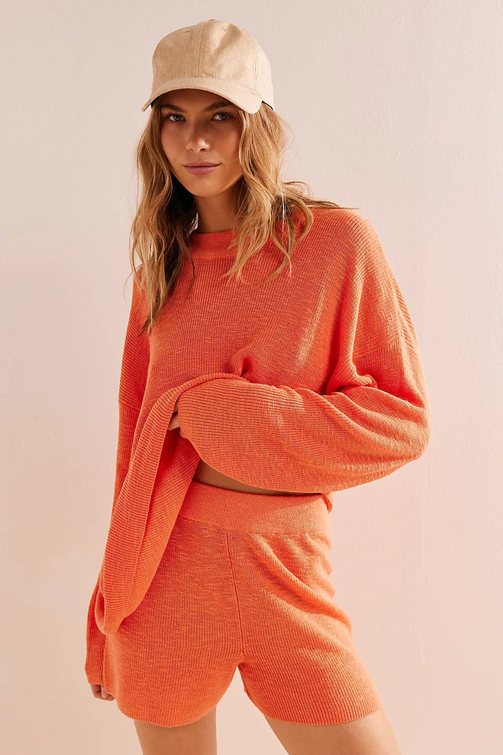 Damen modisches lässiges Strickkleid mit kragenähnlichem Oberteil Drune