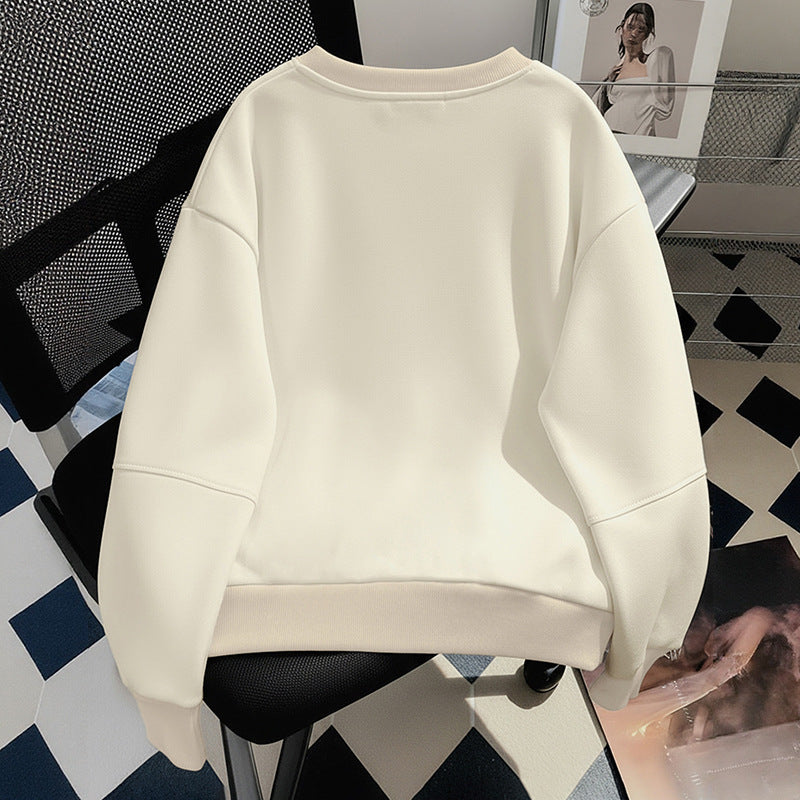 Damen Lässiger Sweatshirt mit Schleifen-Design Drune