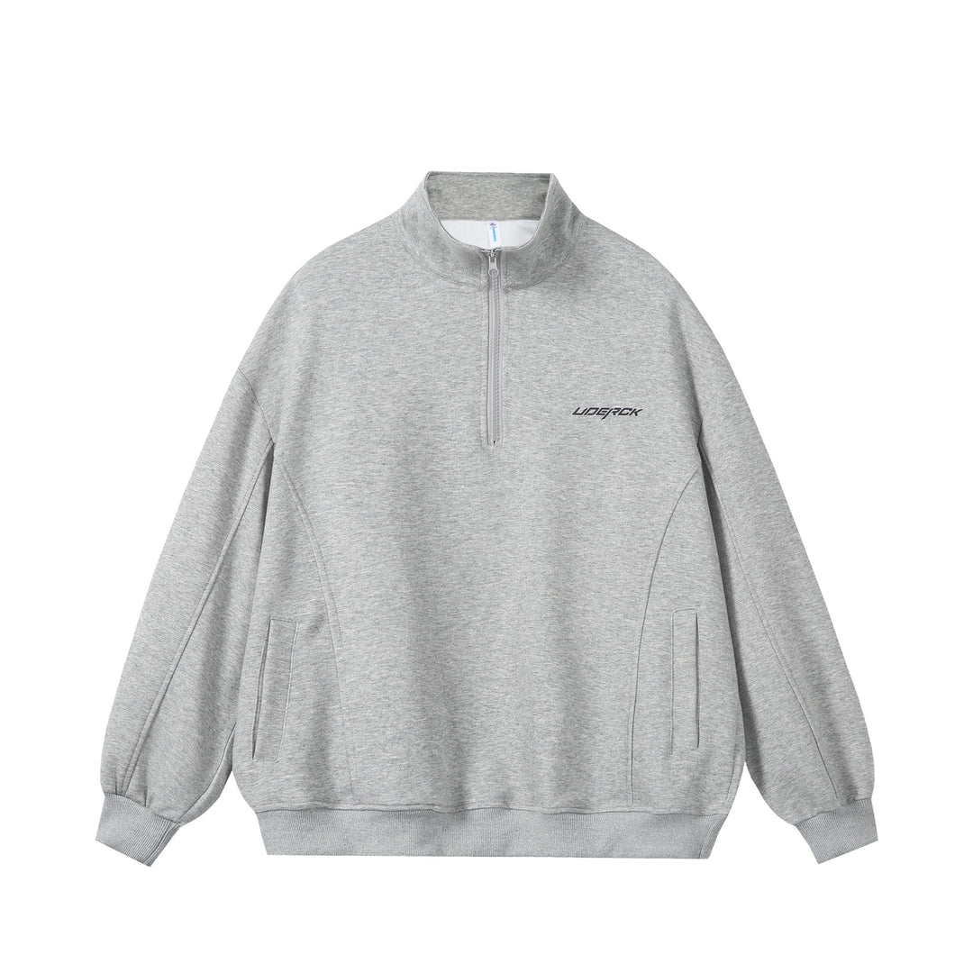 Unisex Oversize-Halbzip-Sweatshirt aus French-Terry mit Stehkragen Drune