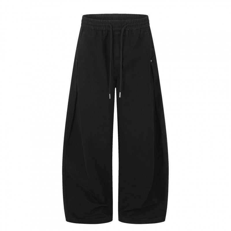 Unisex Weitgeschnittene Lounge-Hose mit Tunnelzug und extra weitem Bein Drune