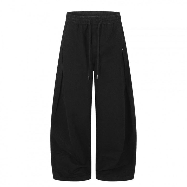 Unisex Weitgeschnittene Lounge-Hose mit Tunnelzug und extra weitem Bein Drune