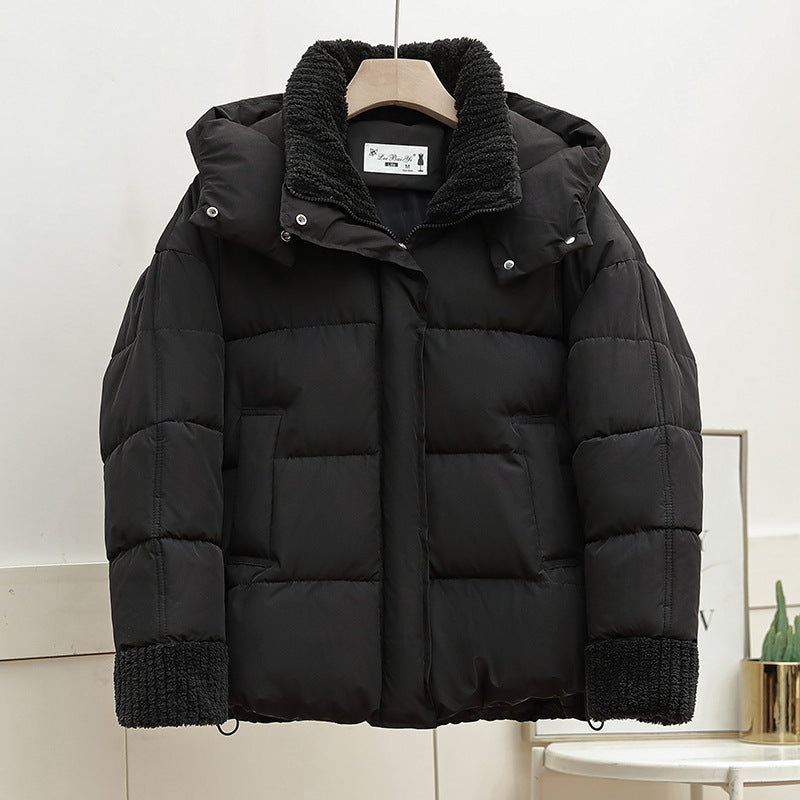 Damen Wattierte Freizeitjacke mit hohem Kragen und modischen Strickdetails Drune