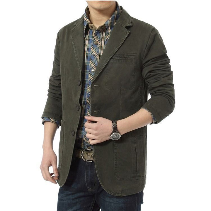 Herren Sportliche Leinenjacke Drune