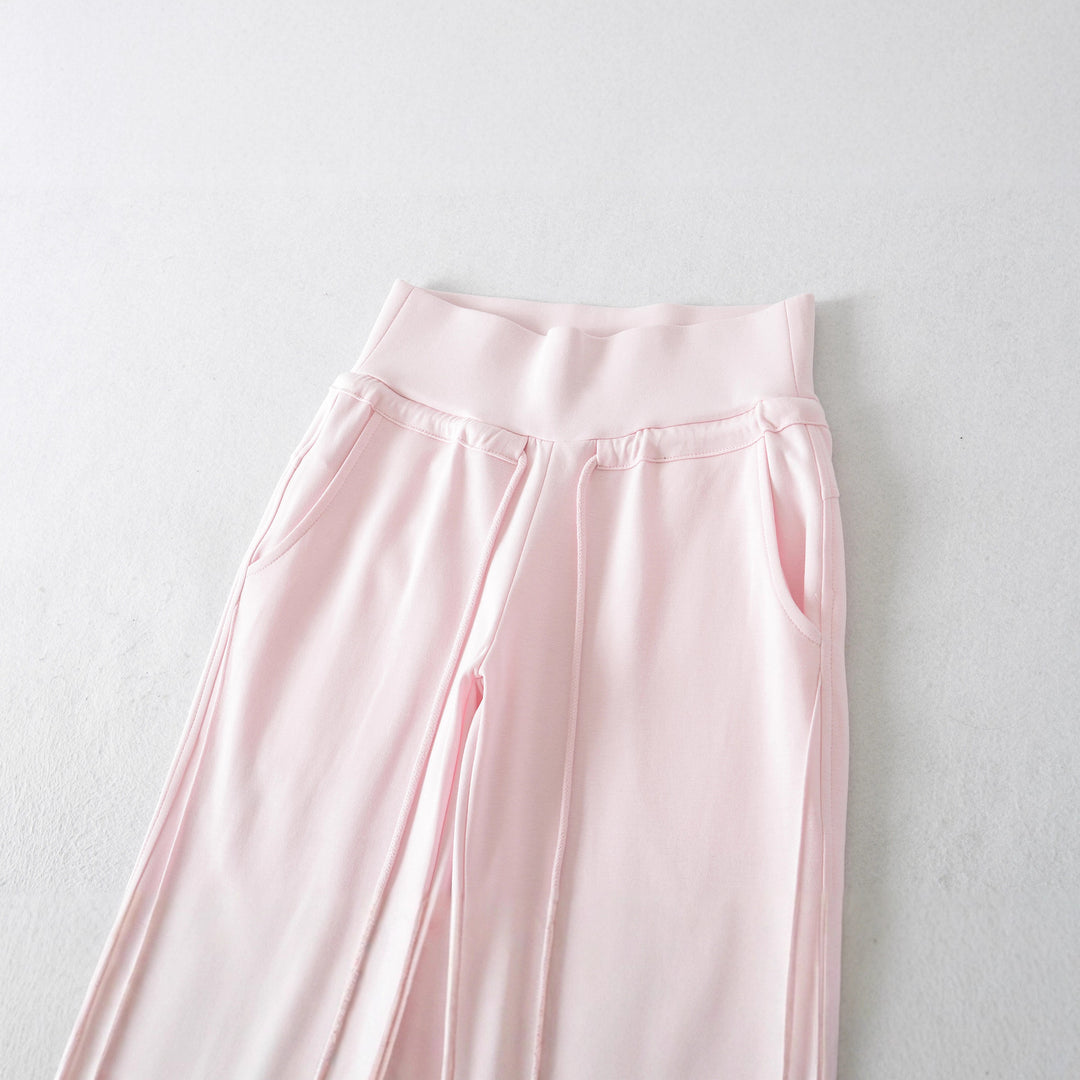 Damen flared Loungehose mit hohem Bund und praktischen Seitentaschen Drune