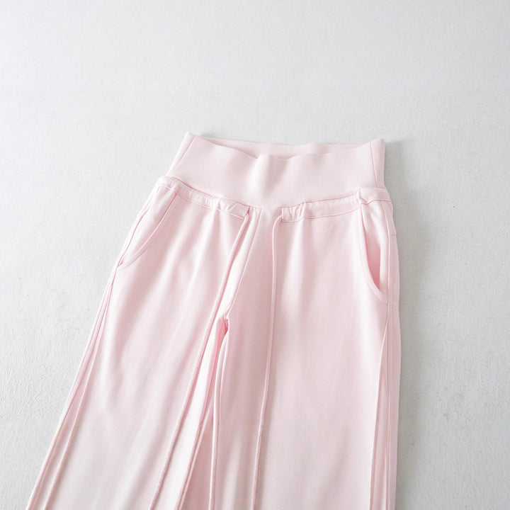 Damen flared Loungehose mit hohem Bund und praktischen Seitentaschen Drune