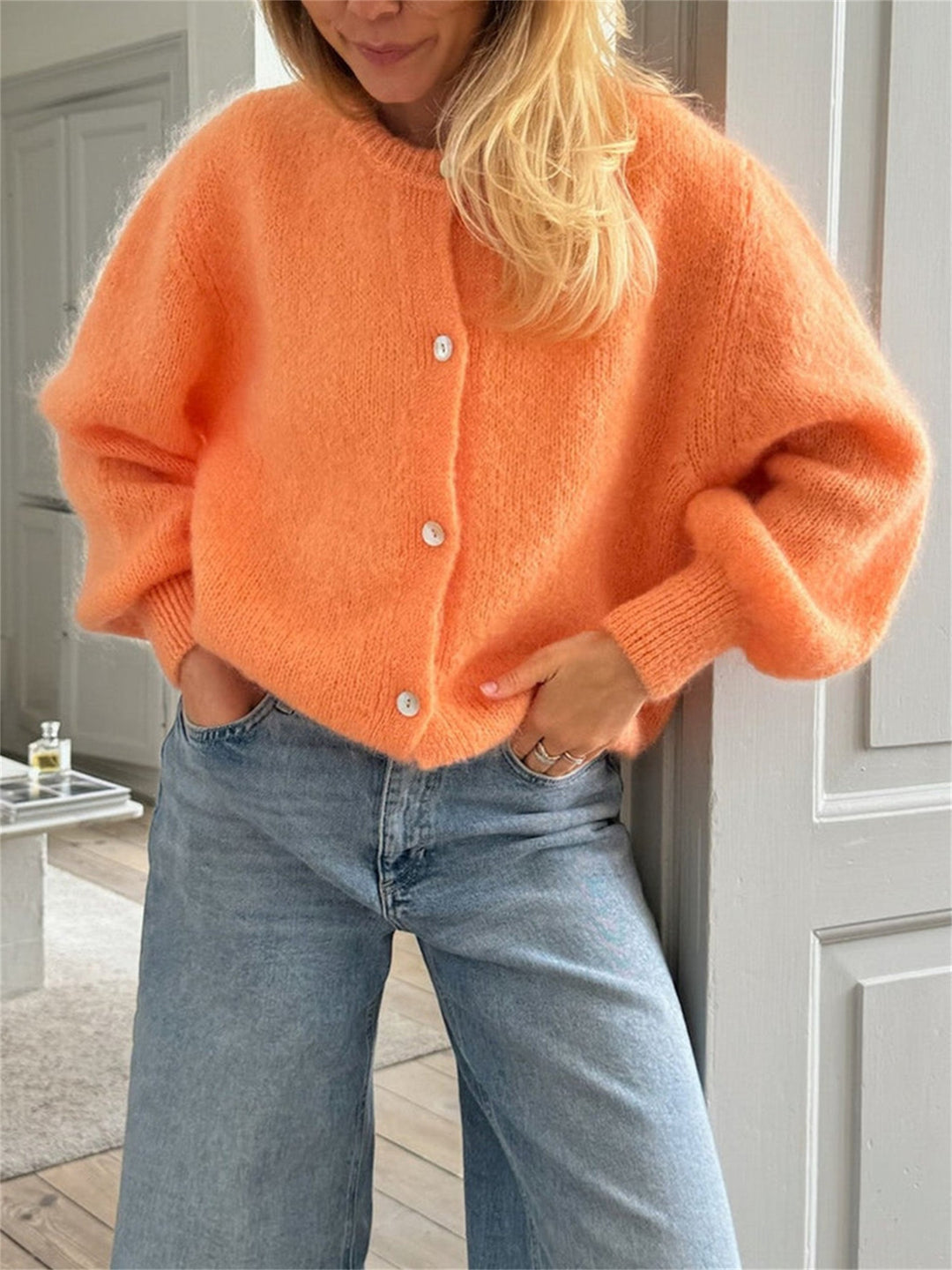 Drune | Strick Frauen Strickjacke Mit Knöpfen